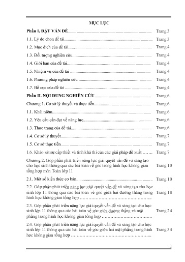 Sáng kiến kinh nghiệm Góp phần phát triển năng lực giải quyết vấn đề cho học sinh lớp 11 thông qua dạy học chủ đề góc trong hình học không gian tổng hợp
