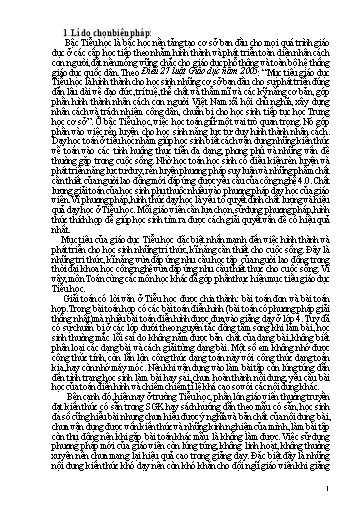 Sáng kiến kinh nghiệm Một số biện pháp nâng cao chất lượng dạy học giải toán điển hình cho học sinh lớp 4