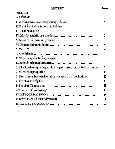 Sáng kiến kinh nghiệm Một số biện pháp phát triển năng lực tư duy toán học cho học sinh lớp 1 thông qua dạy các yếu tố hình học_1