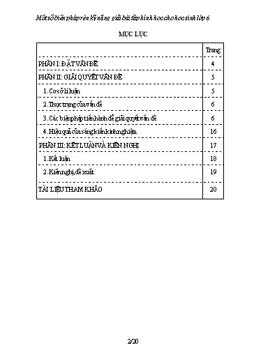 Sáng kiến kinh nghiệm Một số biện pháp rèn kỹ năng giải bài tập hình học cho học sinh lớp 6