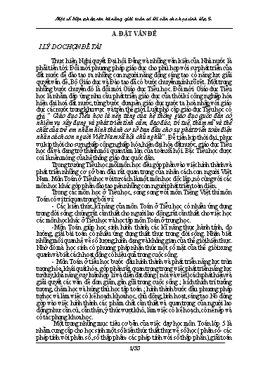 Sáng kiến kinh nghiệm Một số biện pháp rèn kỹ năng giải toán có lời văn cho học sinh lớp 5