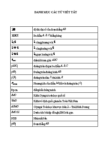 Sáng kiến kinh nghiệm Một số bổ đề quen thuộc trong hình học phẳng