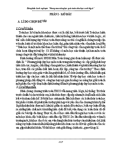 Sáng kiến kinh nghiệm Nâng cao năng lực giải toán cho học sinh lớp 6