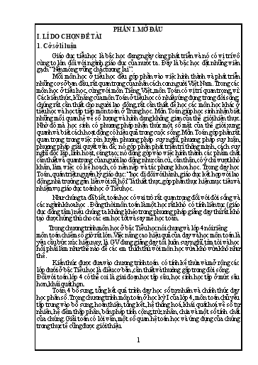 Sáng kiến kinh nghiệm Rèn kĩ năng ước lượng thương trong phép chia cho số có nhiều chữ số