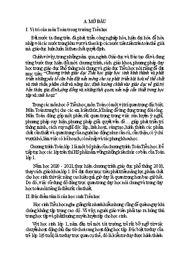 Sáng kiến kinh nghiệm Sử dụng hiệu quả đồ dùng dạy học trong môn Toán lớp 1