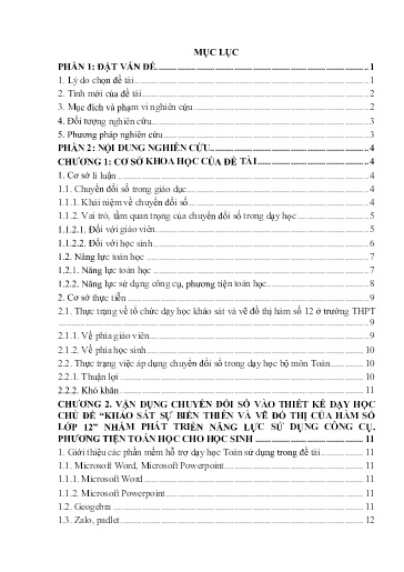 SKKN Vận dụng chuyển đổi số vào thiết kế dạy học chủ đề “khảo sát sự biến thiên và vẽ đồ thị của hàm số lớp 12” nhằm phát triển năng lực sử dụng công cụ, phương tiện toán học cho học sinh